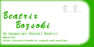 beatrix bozsoki business card